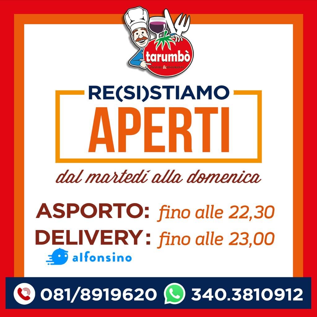 PIZZERIA TARUMBO GRUMO NEVANO - SANT'ARPINO orari di apertura